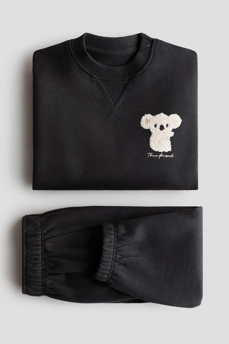 2-piece Sweatshirt Set, Alternate, color, Dark gray/koala