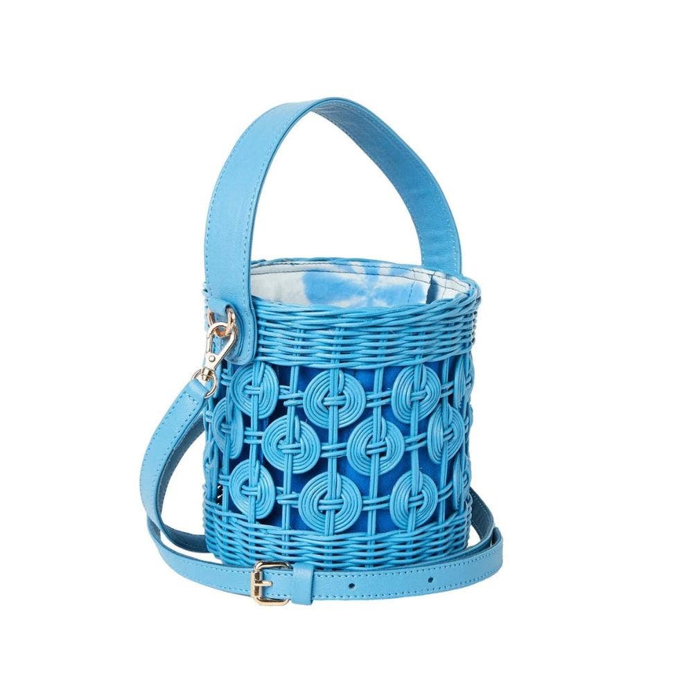 Maribella Wicker Bucket Bag, Alternate, color, Powder Blue