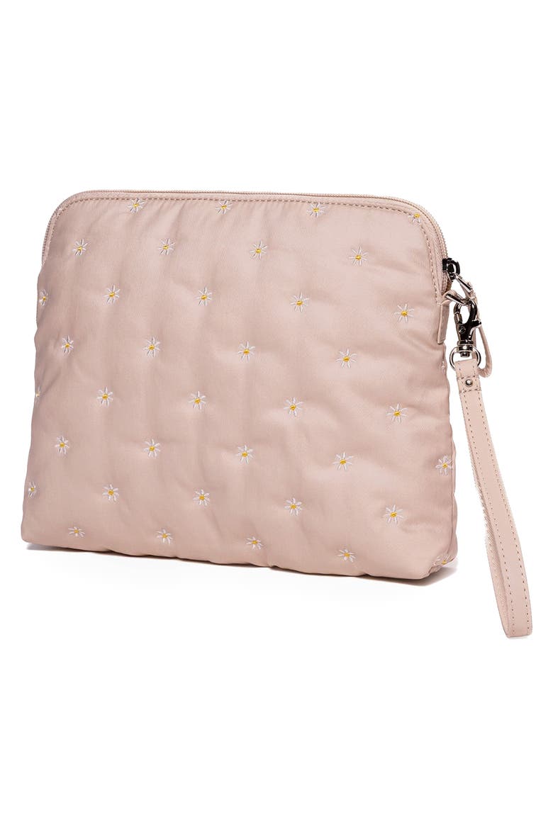 Water Repellent Organic Cotton Pouch, Alternate, color, QUARTZ - BLUSH