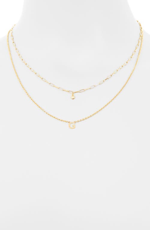 Meshmerise Diamond Initial Charm Necklace In Gold