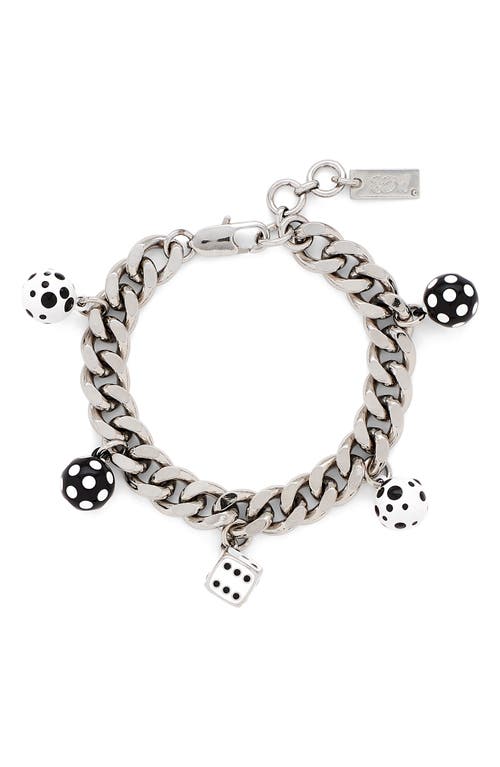Marc Jacobs Dice Charm Bracelet In Gray