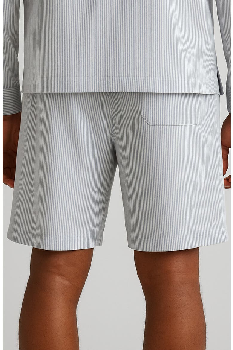 Stripe Drawstring Waist Shorts, Alternate, color, BLUE/ WHITE