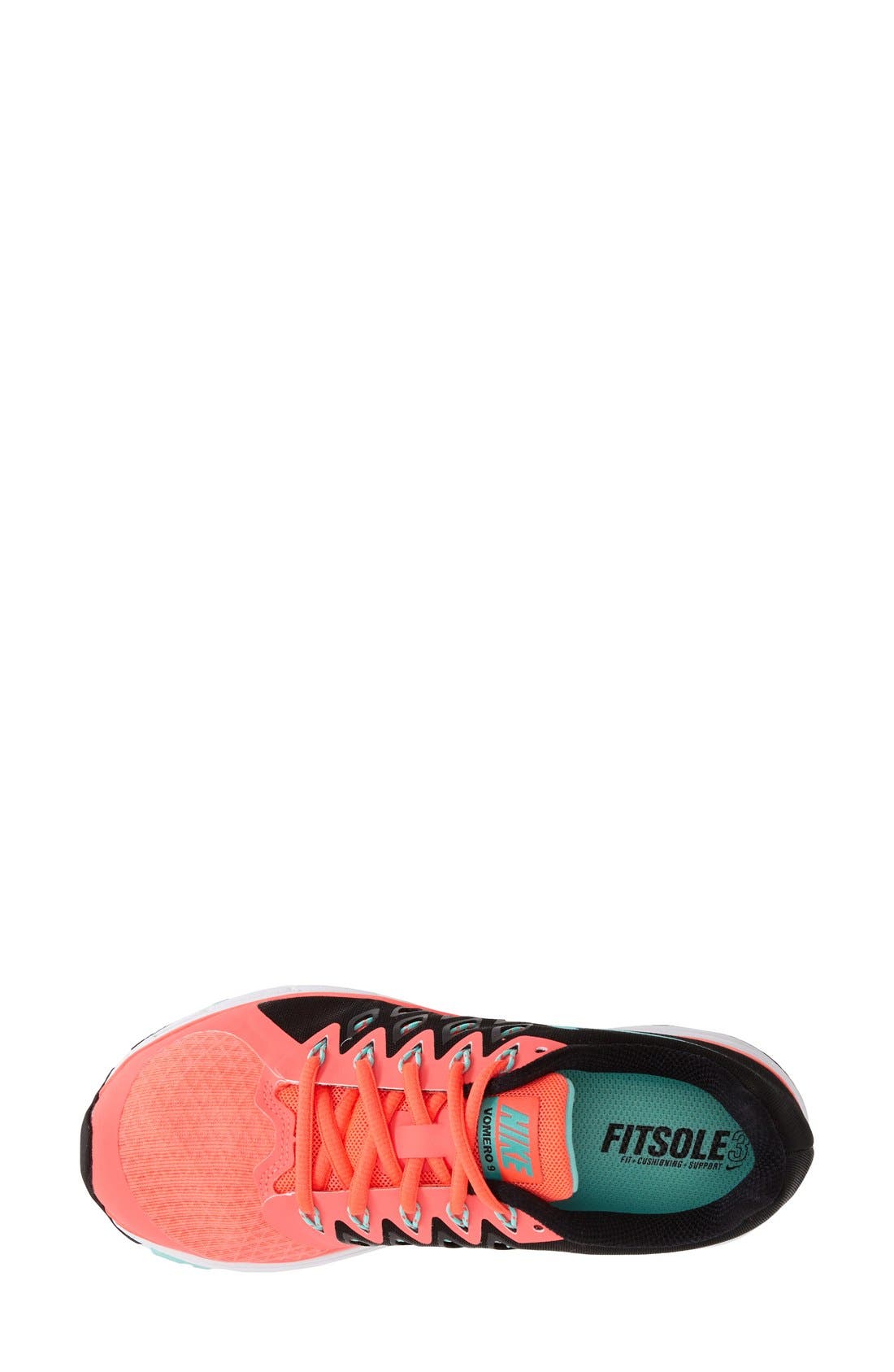 'Zoom Vomero 9' Running Shoe, Alternate, color, HYPER PUNCH/ BLACK