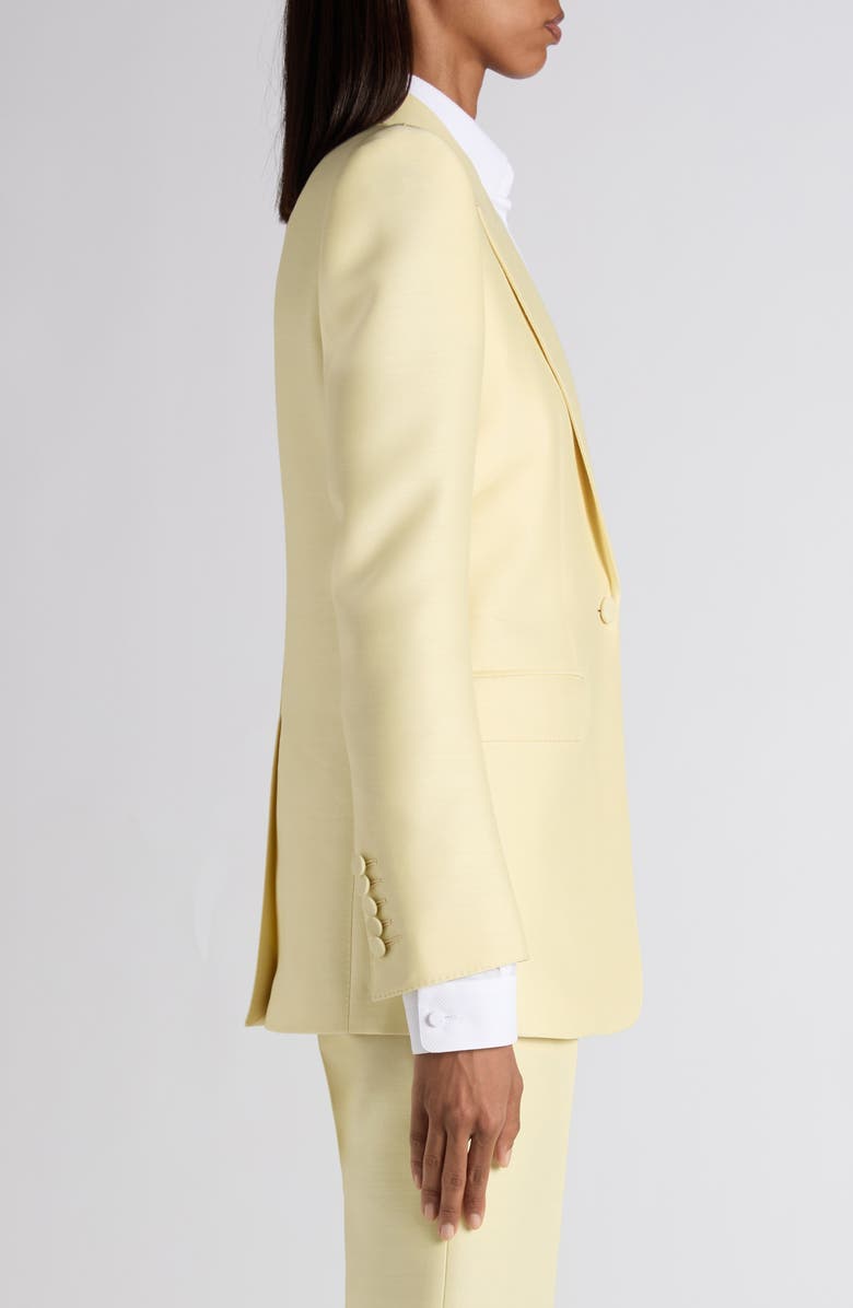 TOM FORD Strong Shoulder Wool 
Silk Radzimir Jacket, Alternate, color, Pale Lemon