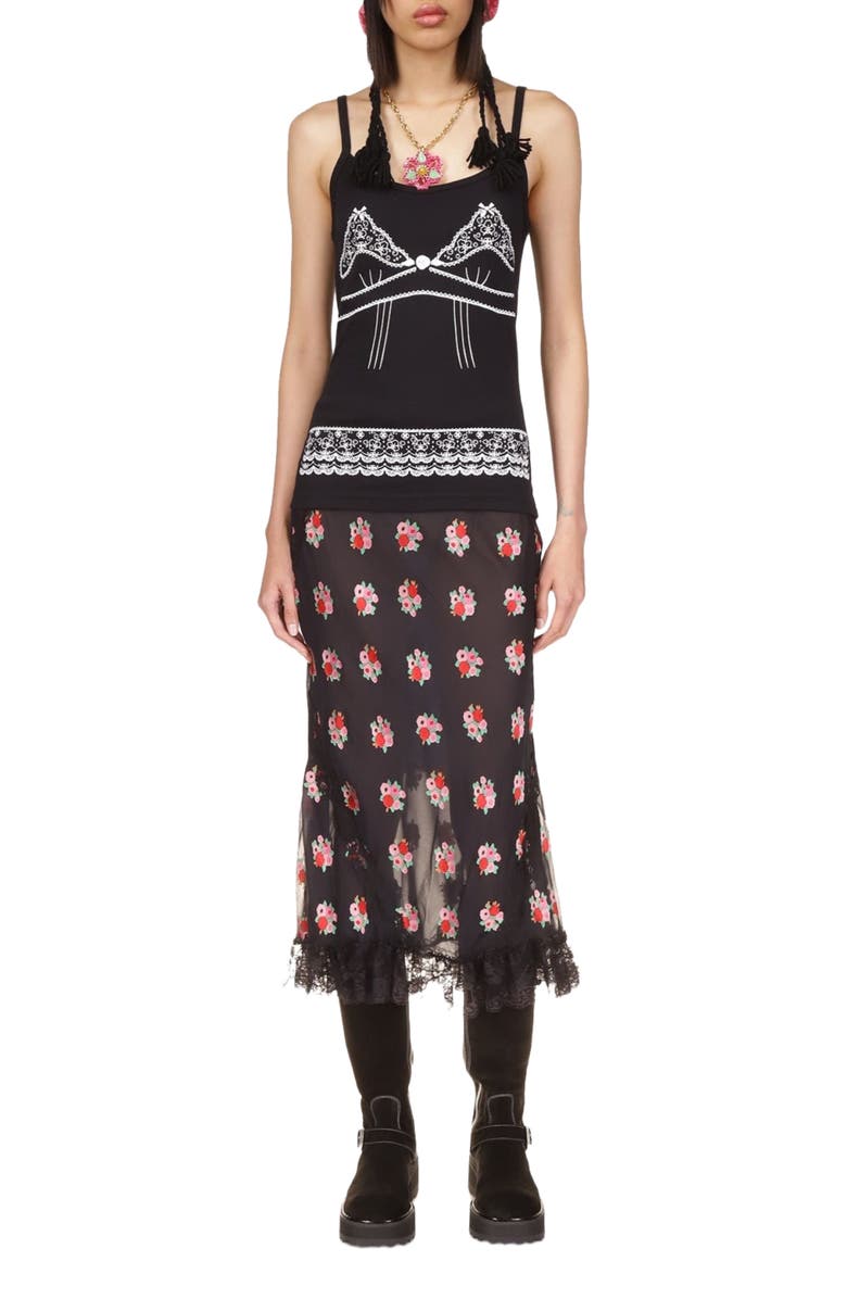 Anna Sui Lingerie Printed Tank Top, Main, color, 