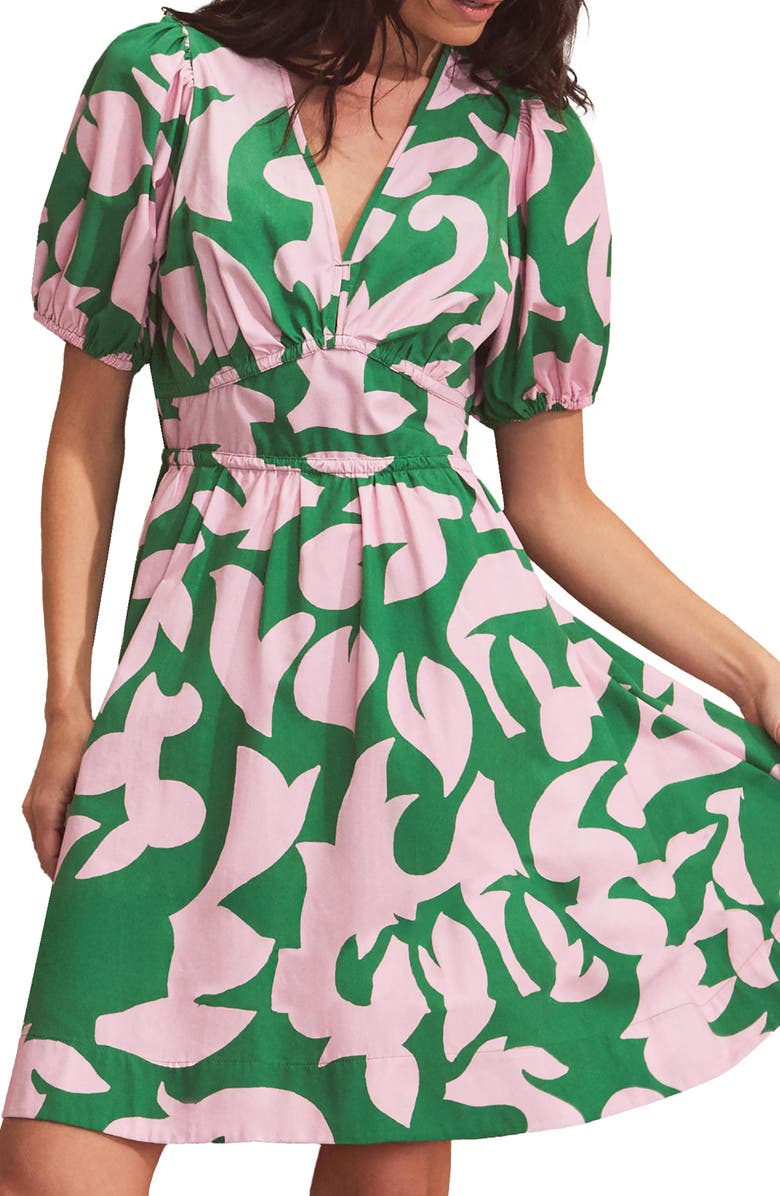 Ro&Zo Short Puff Sleeve Dress, Alternate, color,