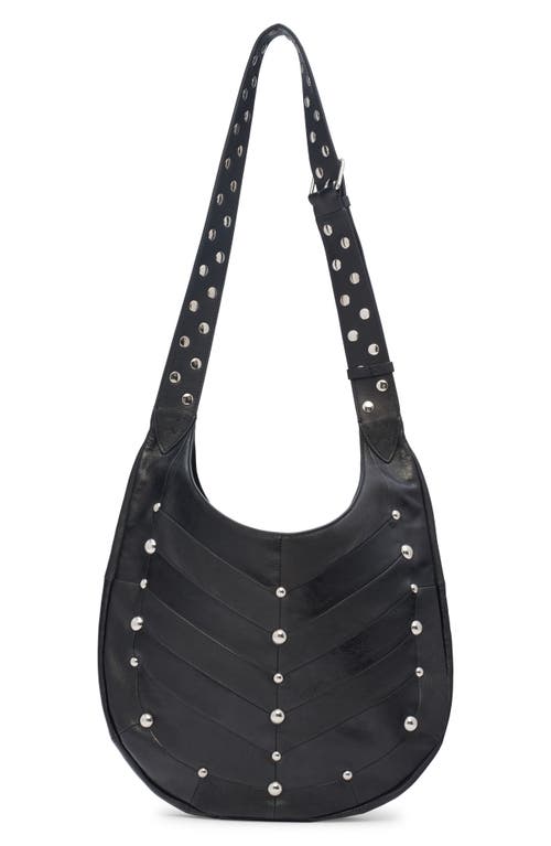 Valentino Garavani Small Hoboho Patchwork Leather Hobo Bag In Black