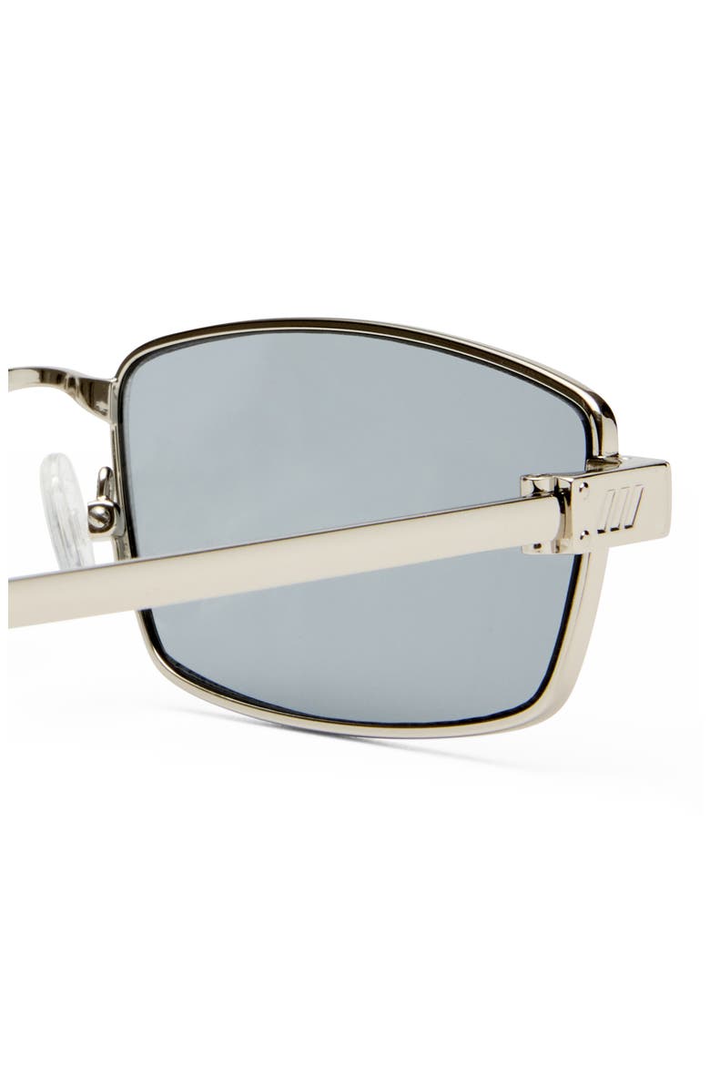 Bizarro 56mm Rectangular Sunglasses, Alternate, color, SILVER / SMOKE TINT