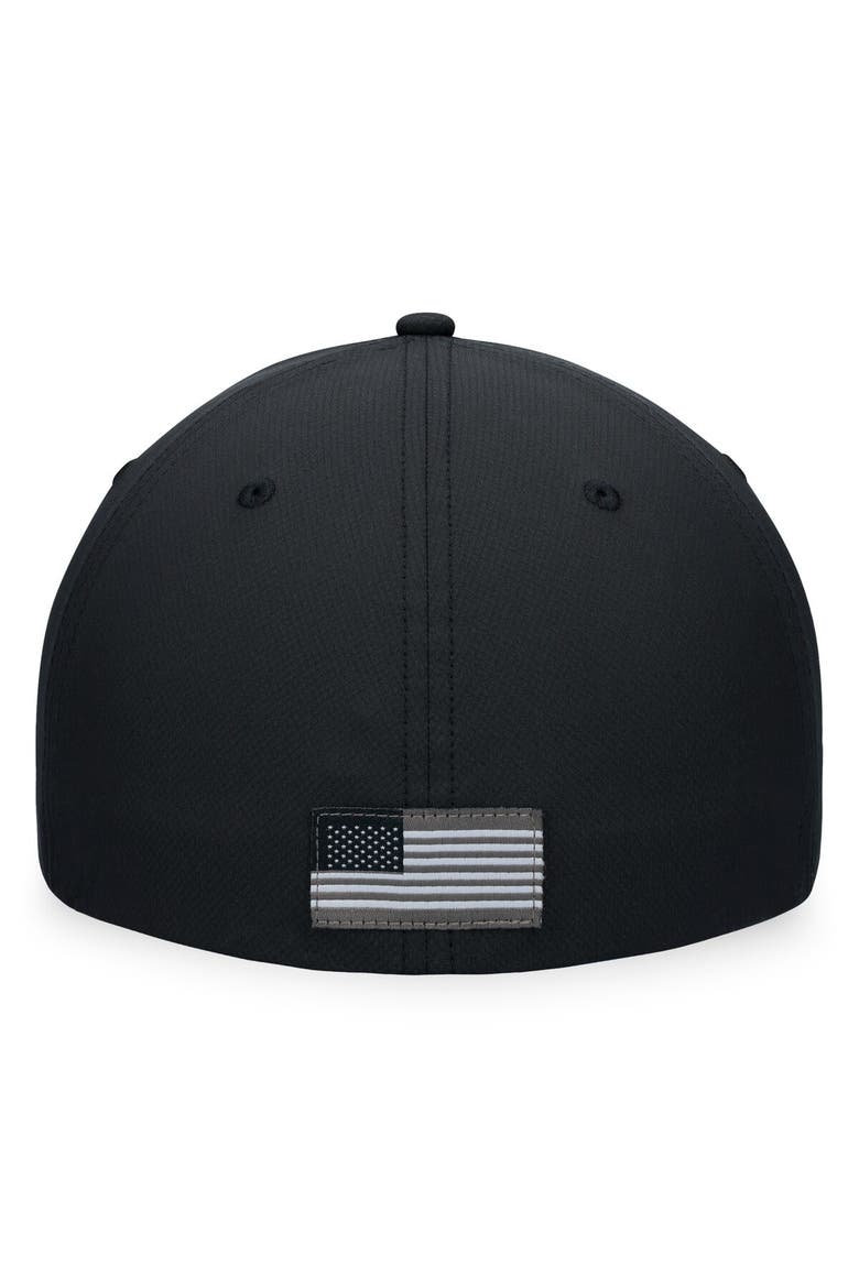 Men's Top of the World Black Michigan State Spartans OHT Military Appreciation Camo Render Flex Hat, Alternate, color, Black