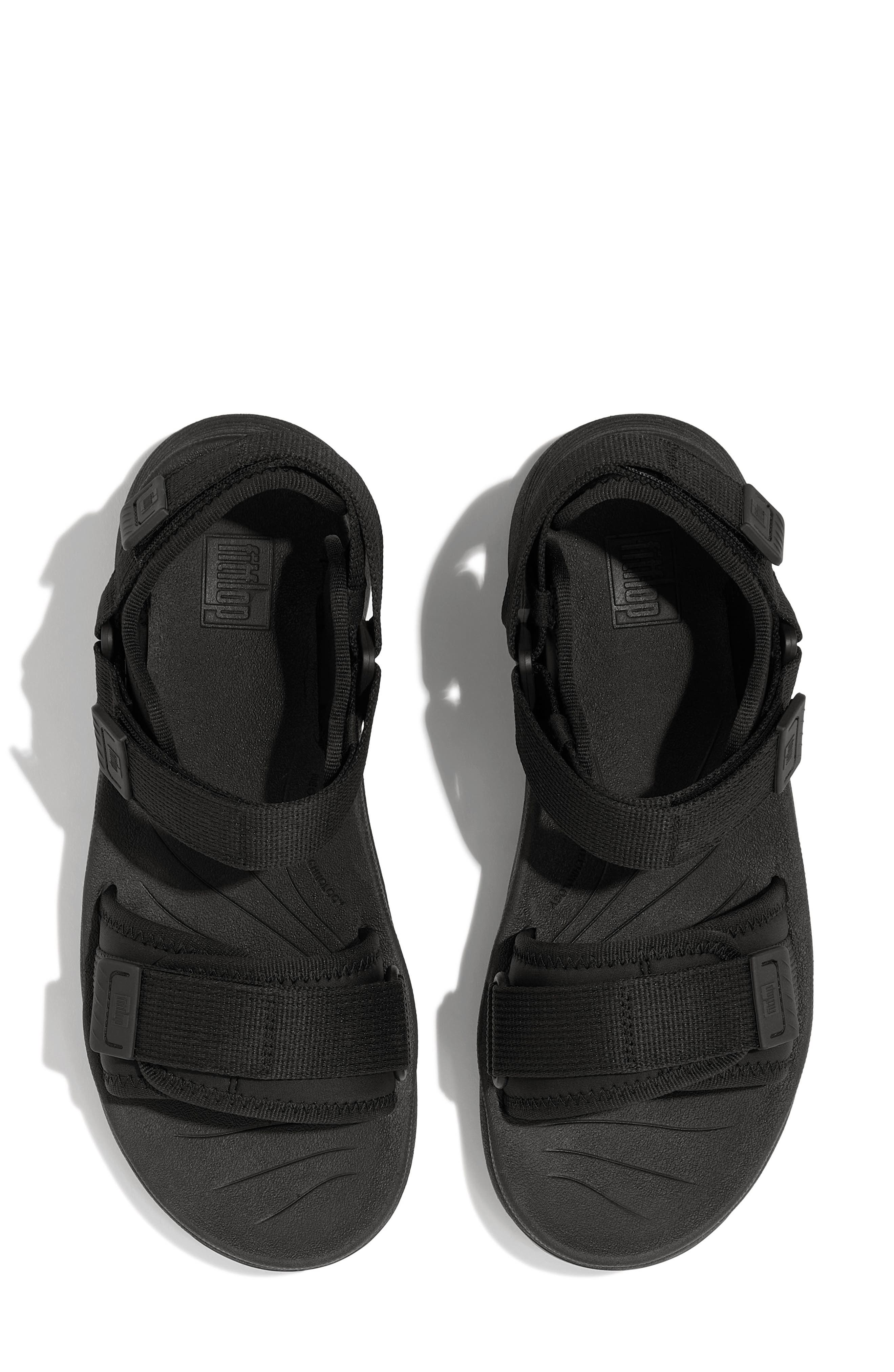 FitFlop NEO-D-HYKER (XT) Water Resistant Walking Sandal, Alternate, color, All Black