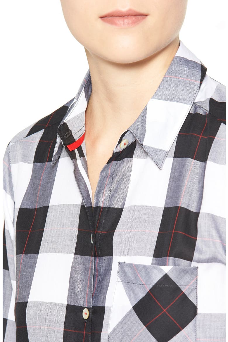 Herringbone Buffalo Check Shirt, Alternate, color, BLACK MULTI