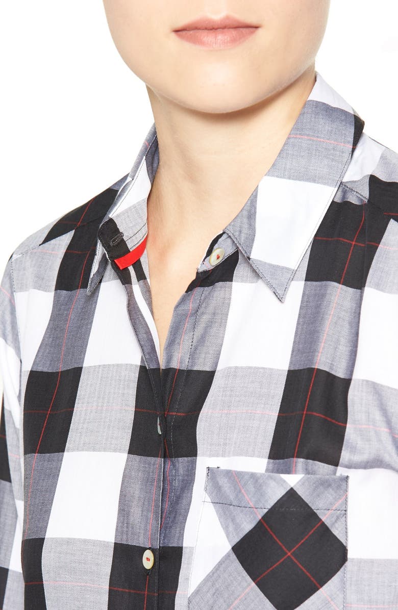 Foxcroft Herringbone Buffalo Check Shirt, Alternate, color, 