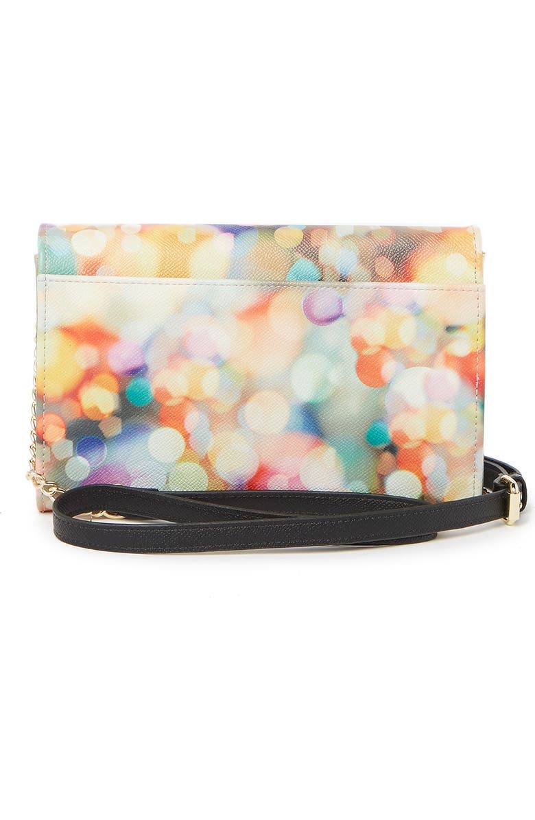 Betsey Johnson Patterned Wallet with Chain Strap, Alternate, color,