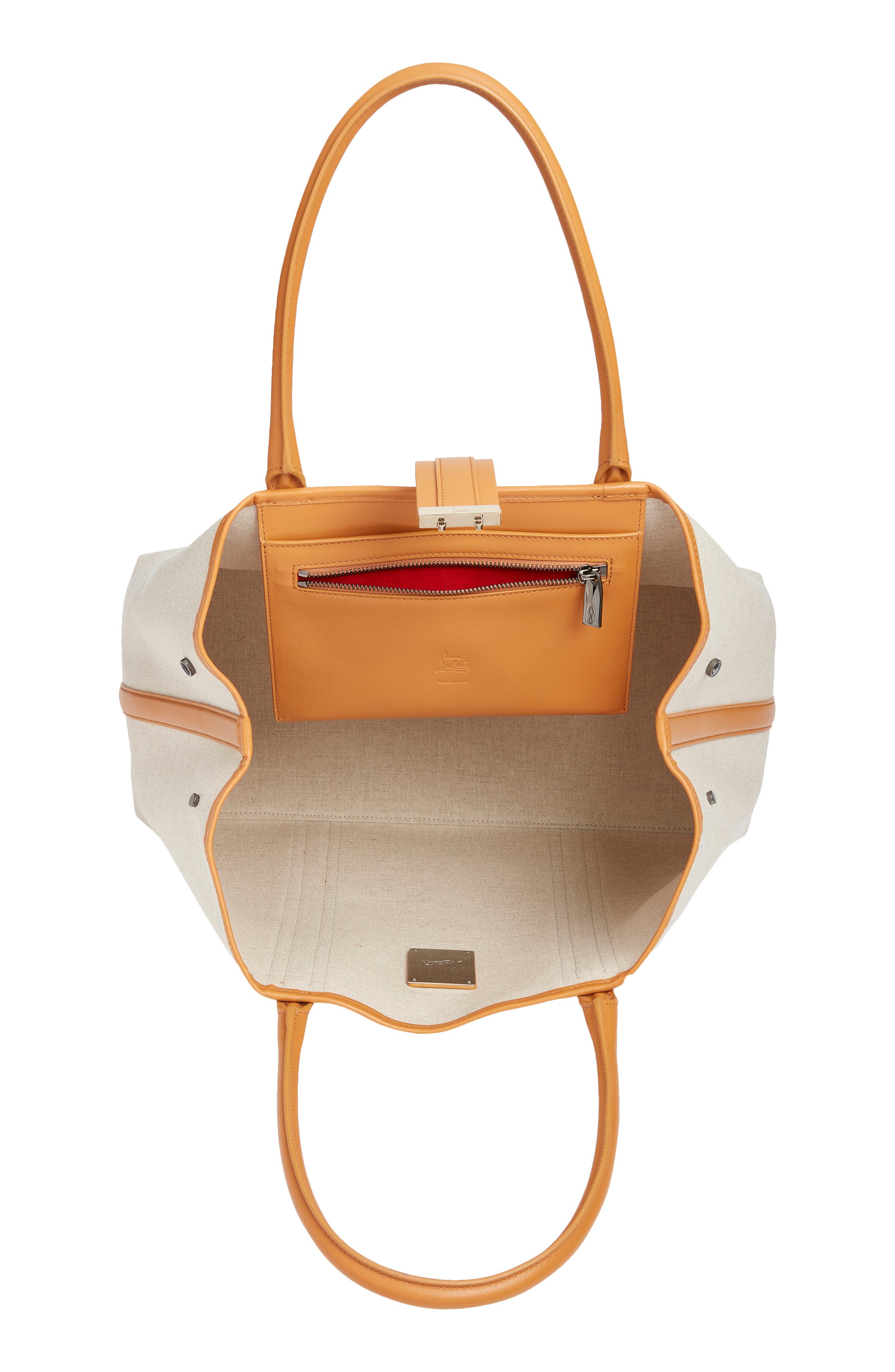 Christian Louboutin Nox Linen Canvas Tote Bag, Alternate, color, N005-Natural