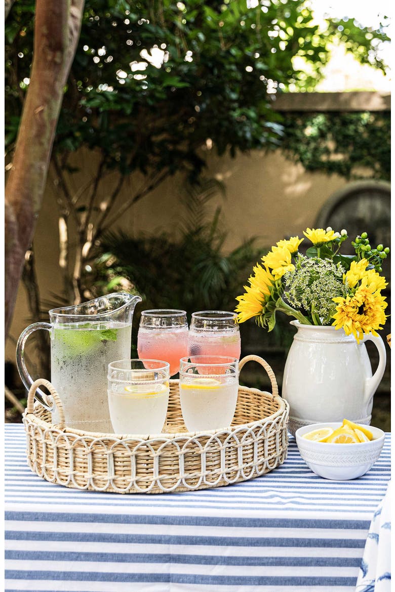 Provence Round Rattan Serving Tray, Alternate, color, WHITEWASH