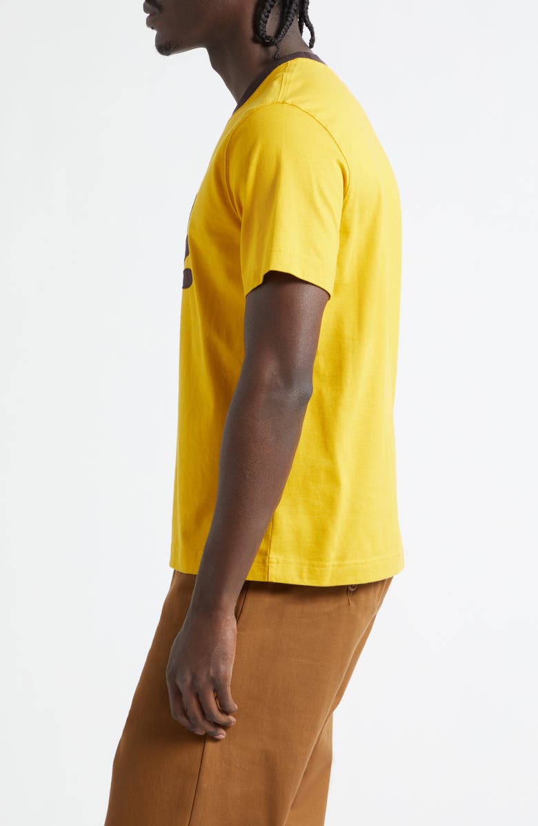 Burberry Daisy Appliqué Ringer T-Shirt, Alternate, color, Pear