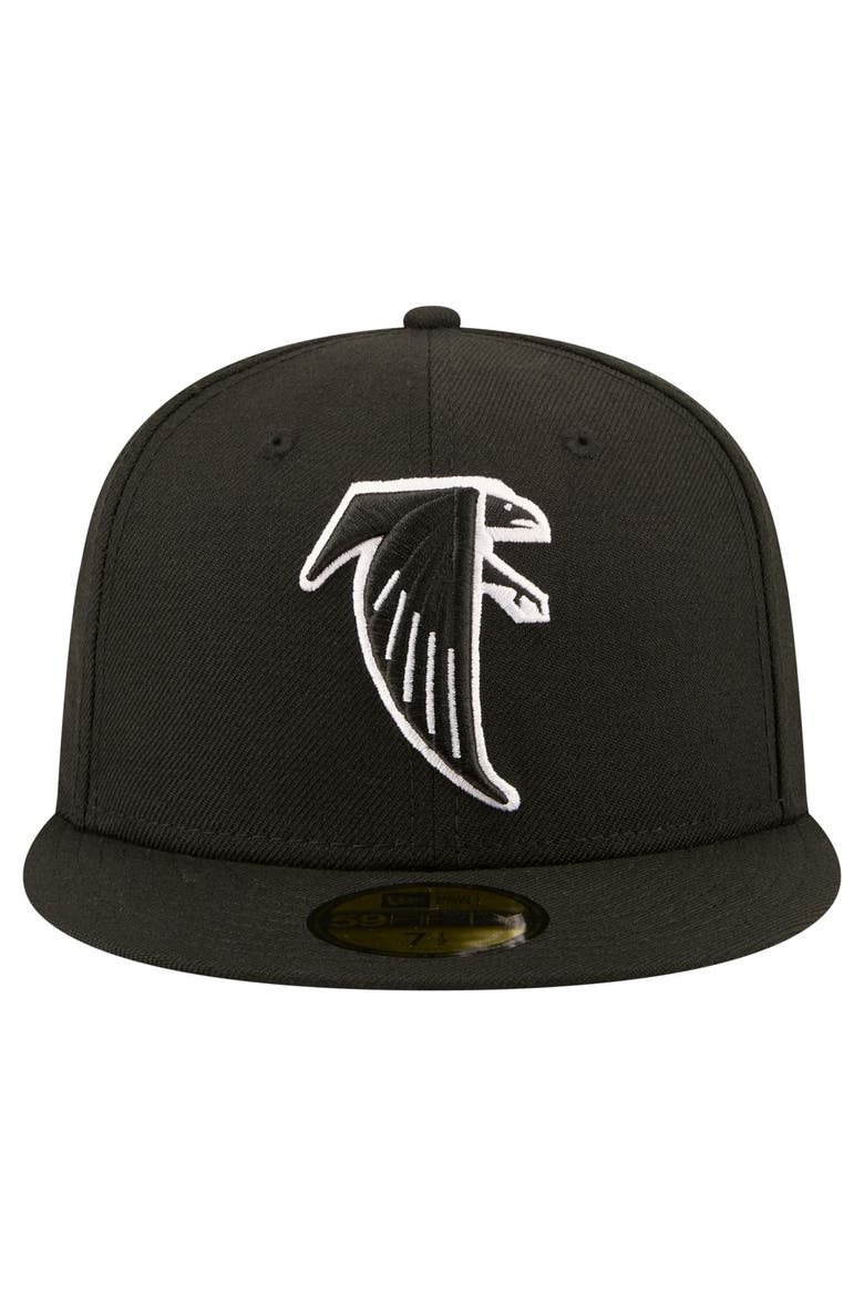 Men's New Era Black Atlanta Falcons 59FIFTY Fitted Hat, Alternate, color, Black
