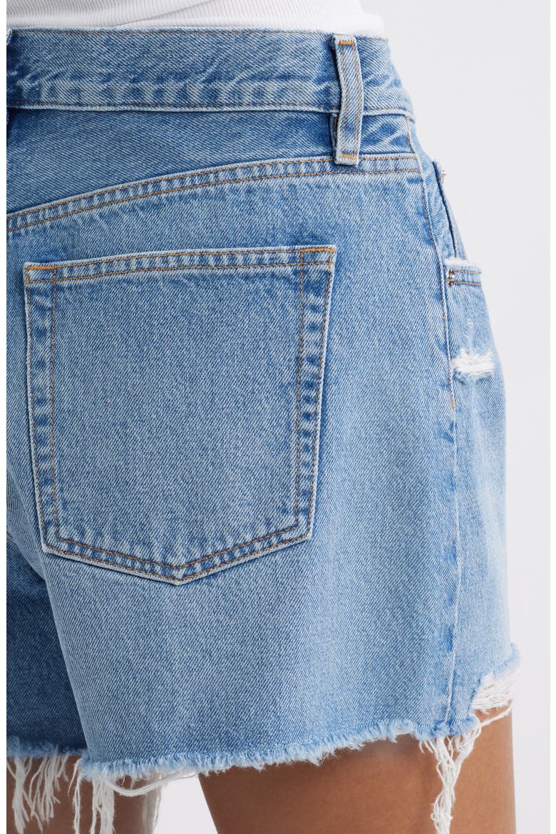 The Long Hang High Waist Denim Cutoff Shorts, Alternate, color, LORETTA