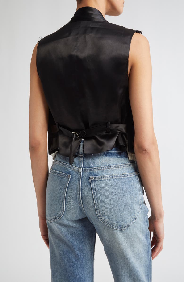 Maison Margiela Anonymity of the Lining Virgin Wool & Satin Vest, Alternate, color, 