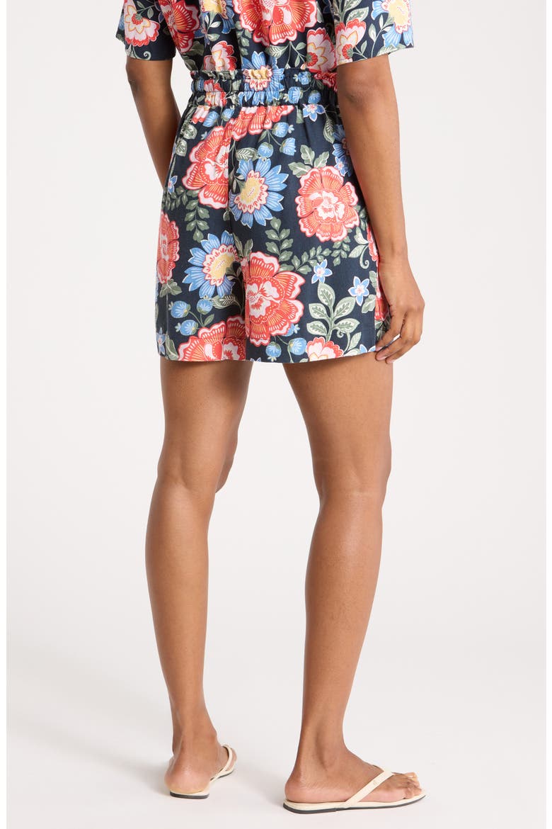 Floral Drawstring Shorts, Alternate, color, NAVY SUMMER BLOOM