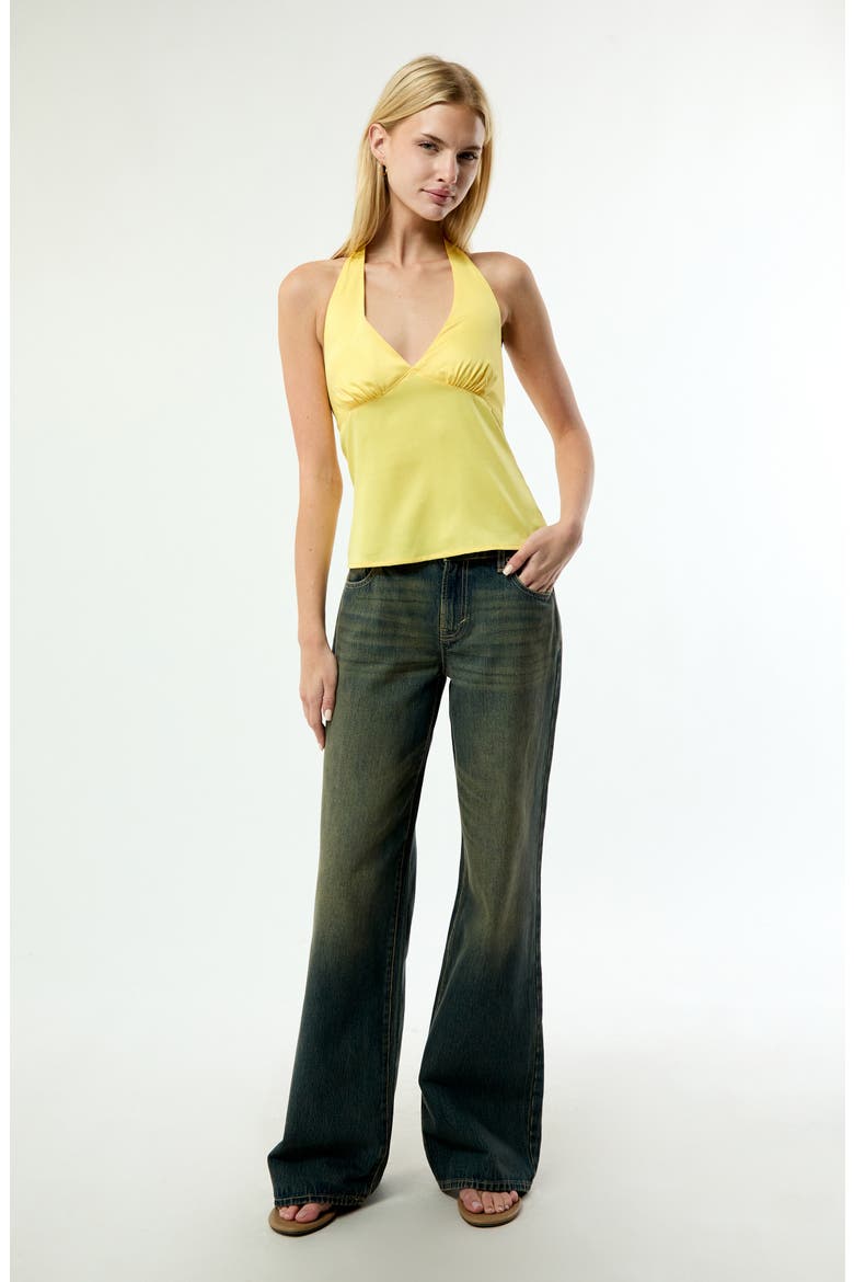 Sally Woven Halter Top, Alternate, color, YELLOW