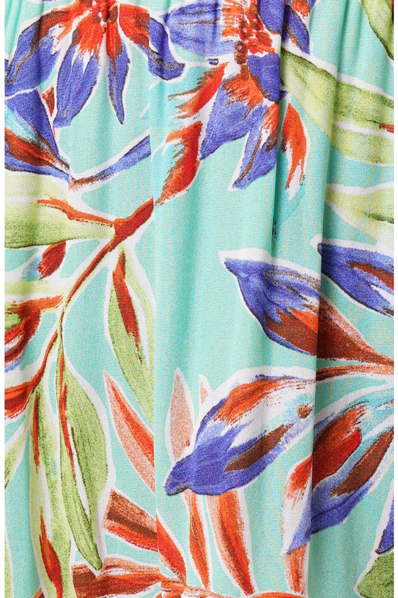 Tie Front Pleated Top, Alternate, color, TROPICAL DAYDREAM