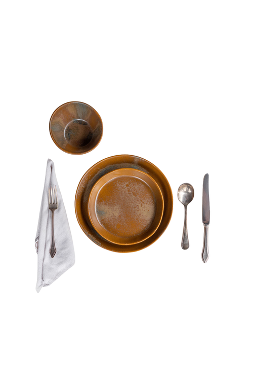 Haand Skali Coupe Dinnerware Set In Brown