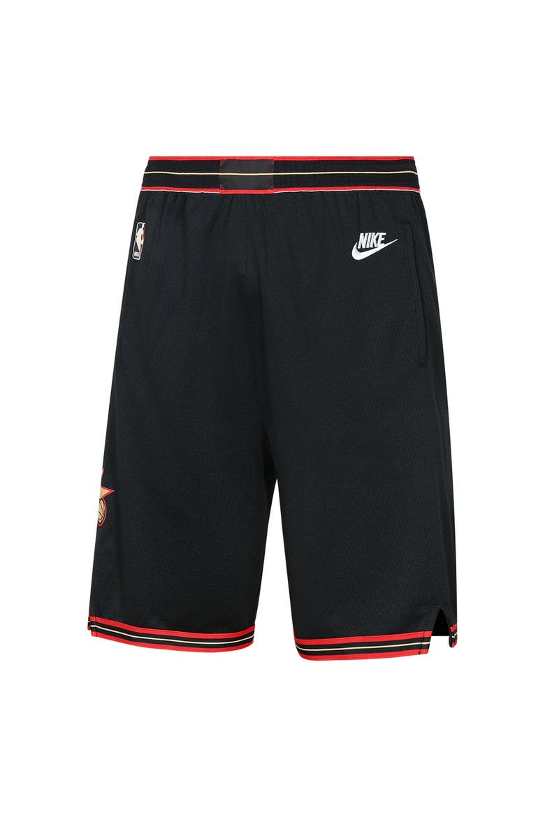 Youth Nike  Black Philadelphia 76ers Hardwood Classics Dri-FIT Swingman Shorts, Alternate, color, Black