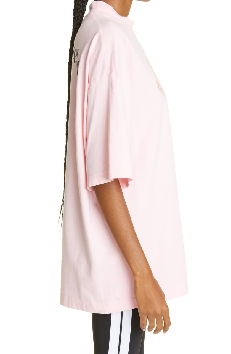 Palm Angels Women's Headless Bear Oversize Cotton Graphic Tee, Alternate, color, Almond Blossom Brown