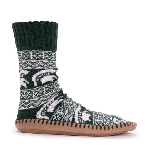 Muk Luks Gameday Slipper Socks In Green