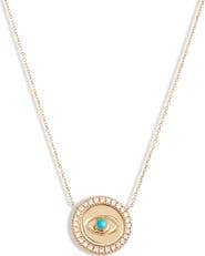 Anzie Classique Royale Evil Eye Disk Necklace