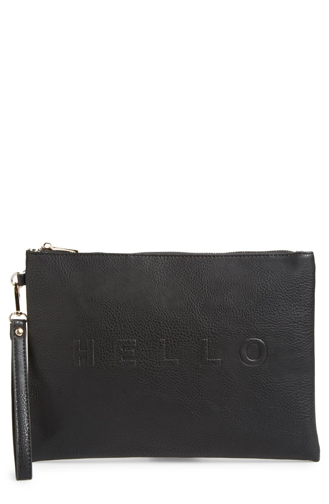 Sole Society 'Justine - Conversation' Oversize Clutch, Main, color, 