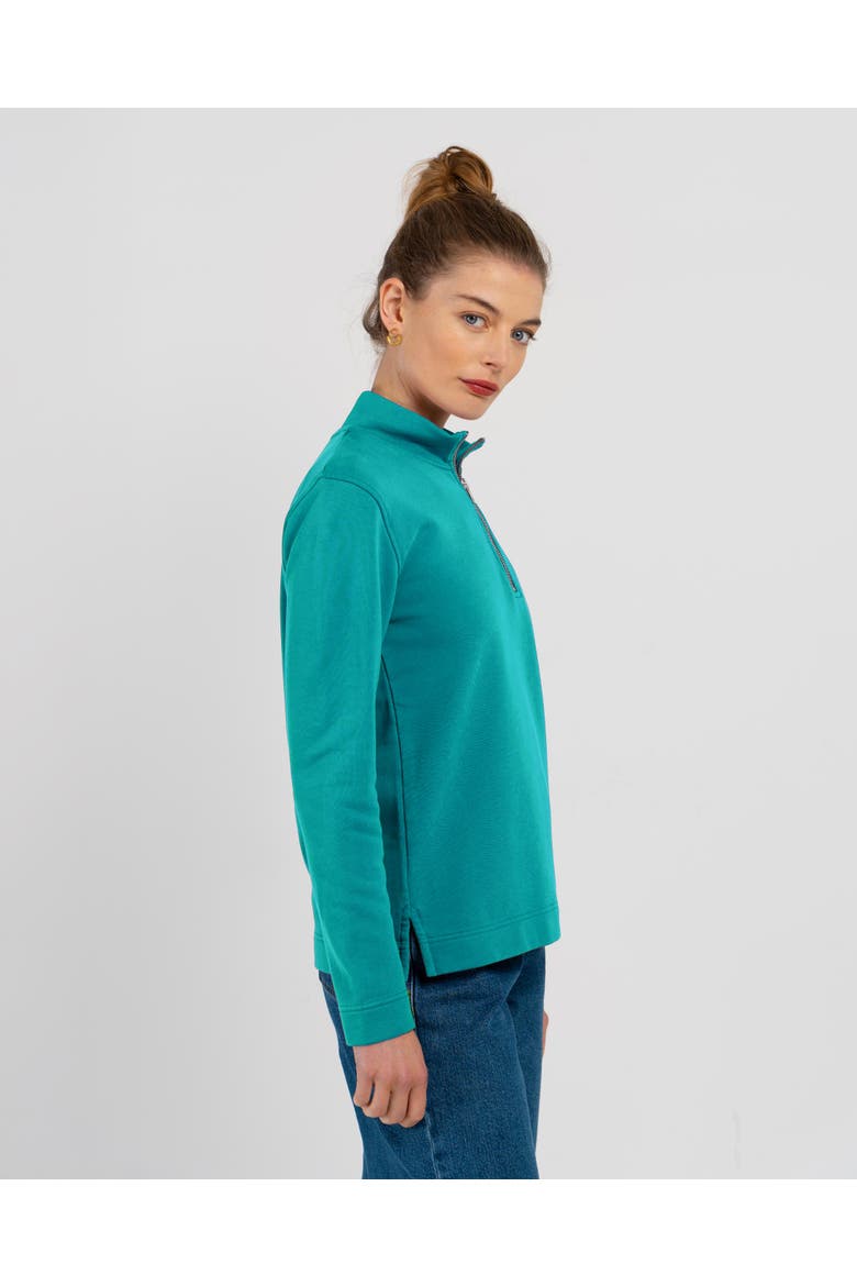 Robyn 1/4 Zip Sweatshirt, Alternate, color, Deep Aqua