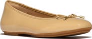 FitFlop Delicato Bow Textured Patent Leather Ballet Flats