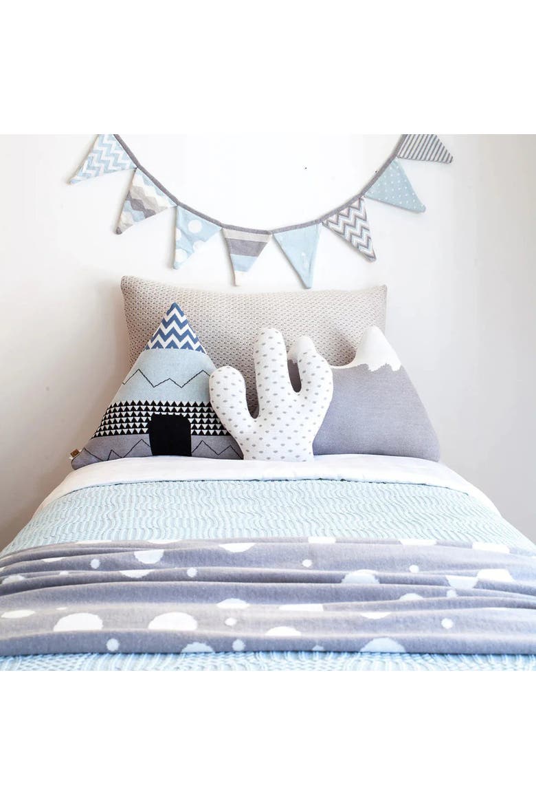 Triangle Pillow, Alternate, color, Light Blue