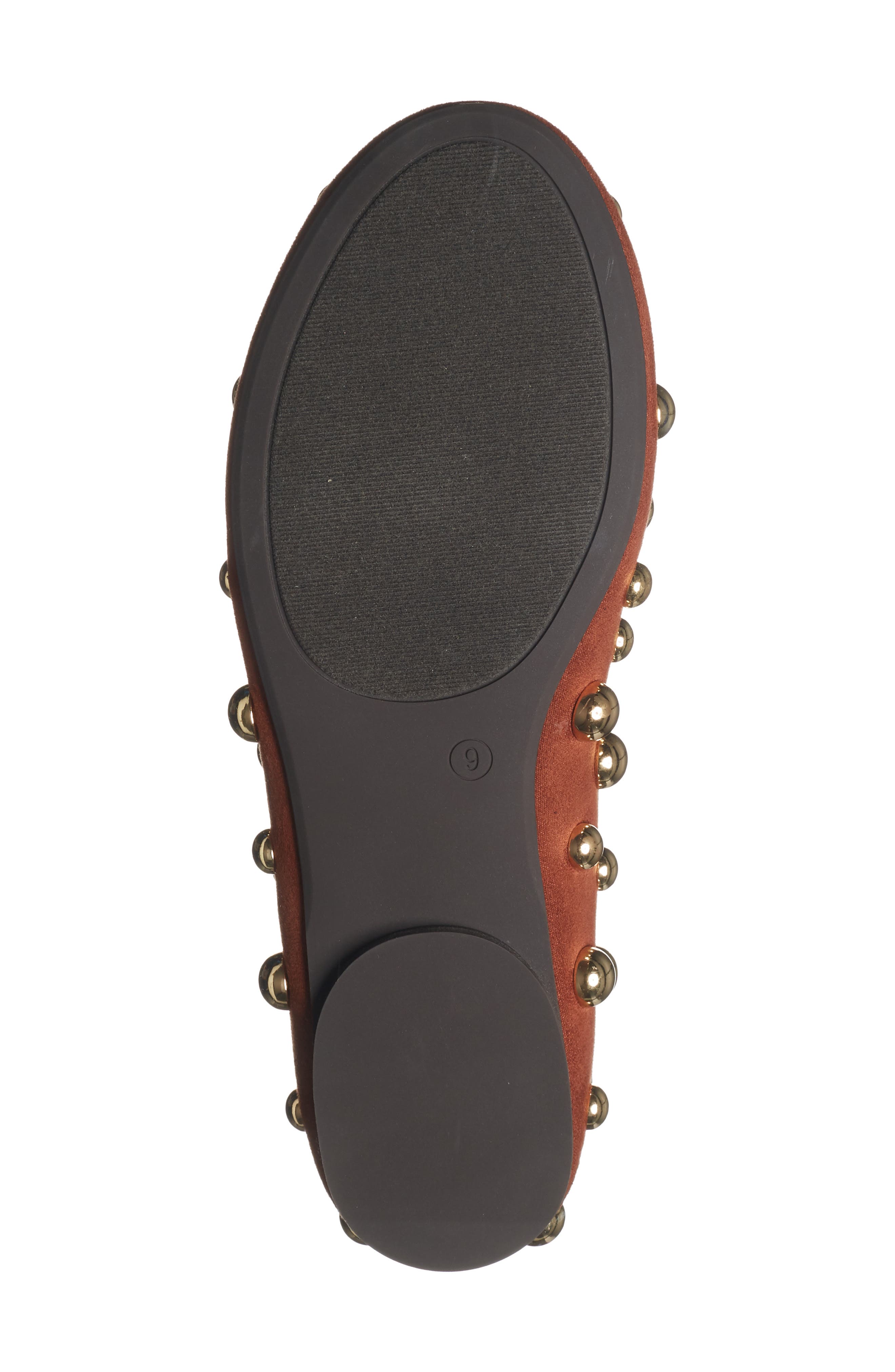 Susie Studded Flat, Alternate, color, TAN NUTMEG