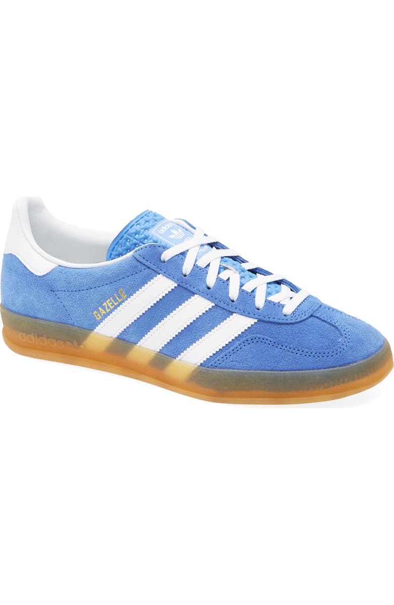 adidas Gazelle Indoor Sneaker, Main, color, Blue/ White/ Gold