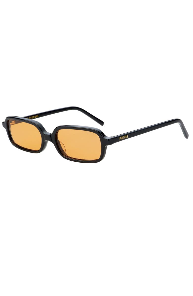 FREYRS Eyewear Miki Rectangular Sunglasses, Alternate, color, Black