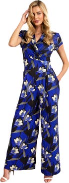 HotSquash London Clothing Faux-Wrap Wide Leg Jumpsuit