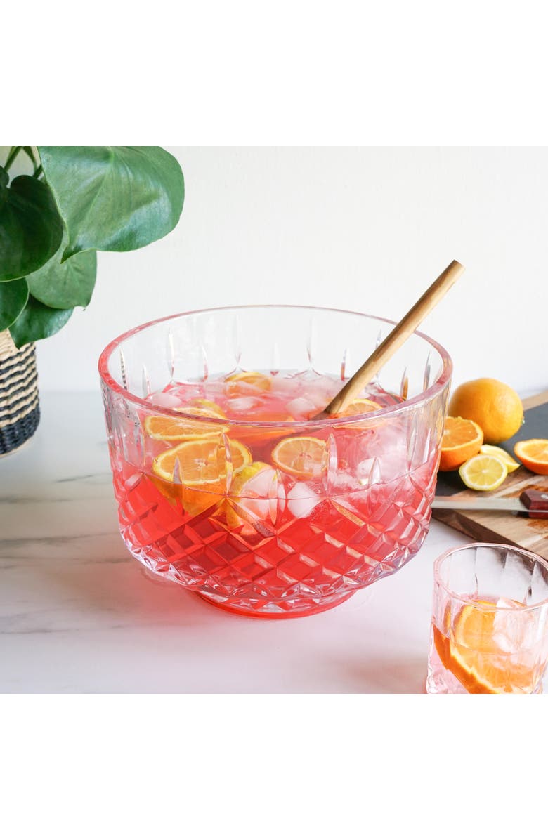 Viski Admiral Crystal Punch Bowl, Alternate, color, Clear