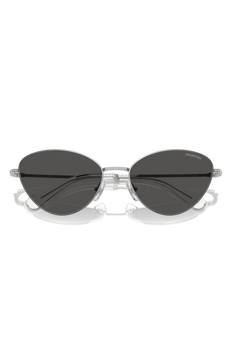 Swarovski 58mm Cat Eye Sunglasses, Alternate, color, Dark Grey