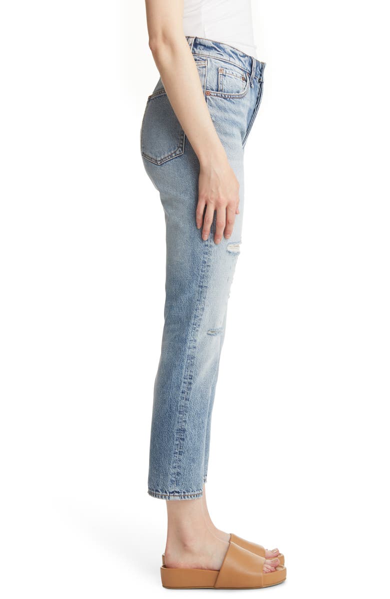 rag & bone Nina Ripped High Waist Ankle Cigarette Jeans, Alternate, color, 