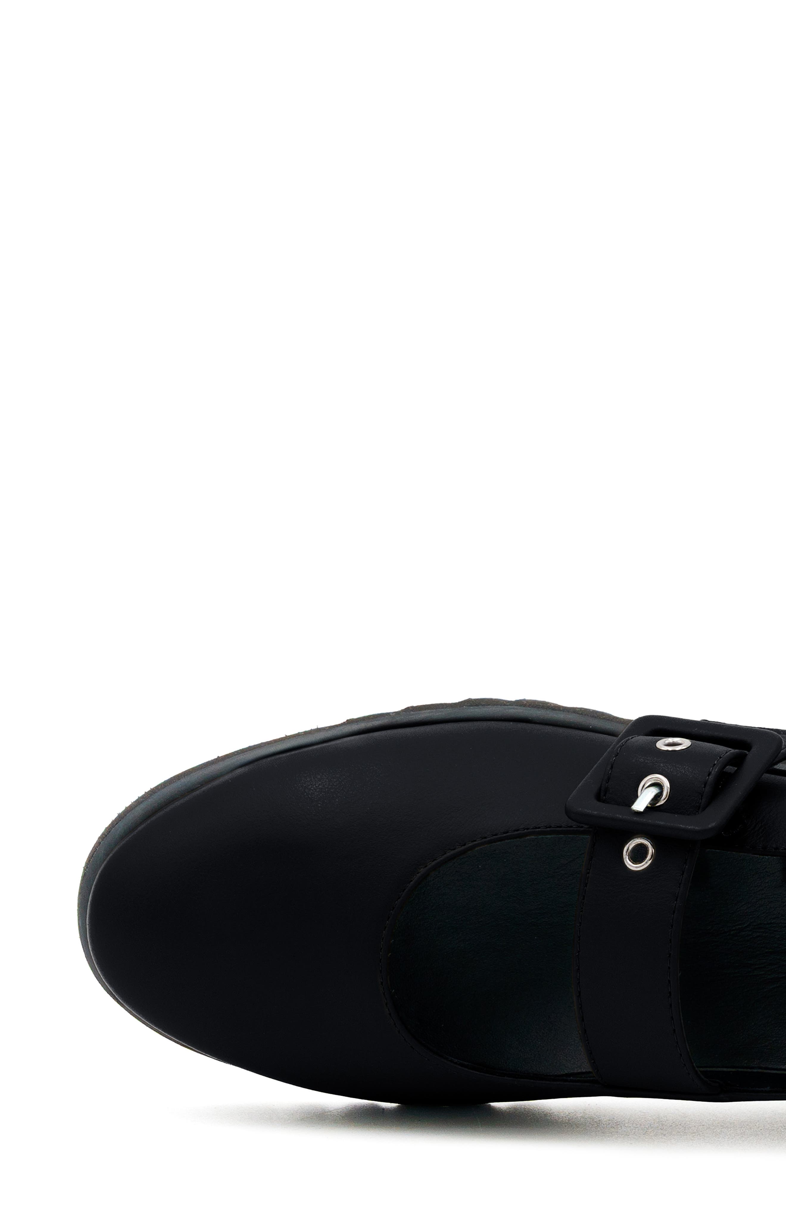 Energia Leather Mary Jane Flat, Alternate, color, BLACK
