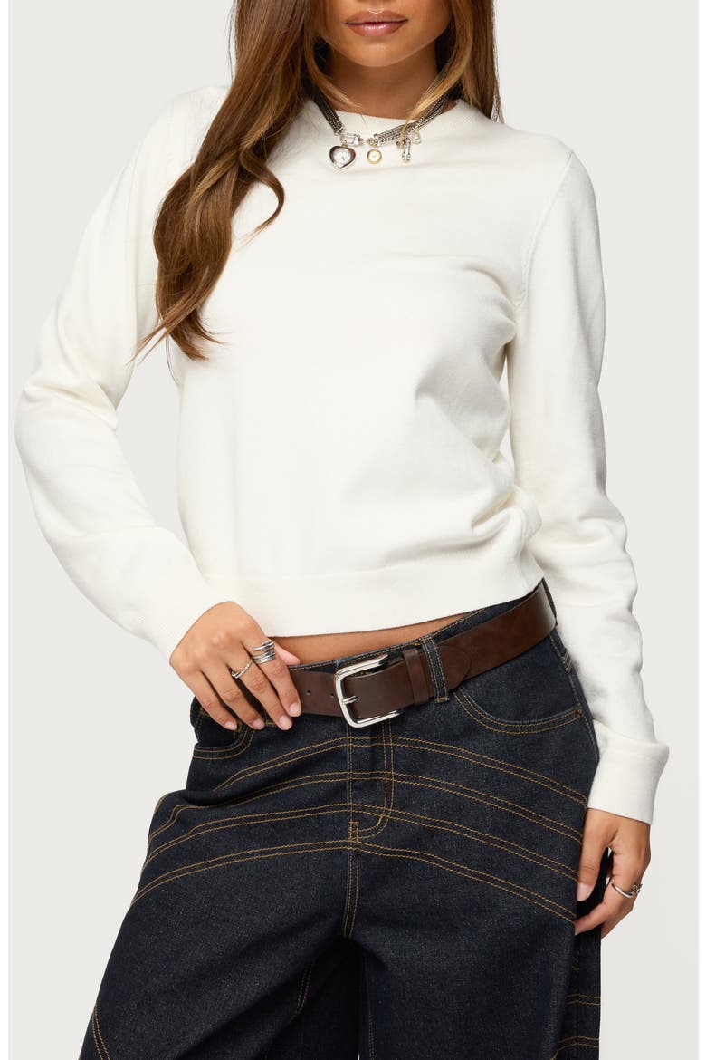 LIizzey Crewneck Sweater, Main, color, WHITE