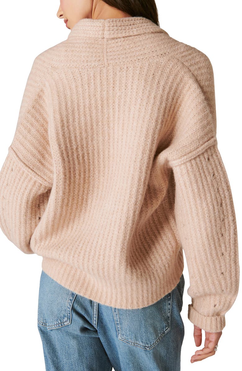 Lucky Brand Toggle Front Cardigan, Alternate, color, Grey Morn