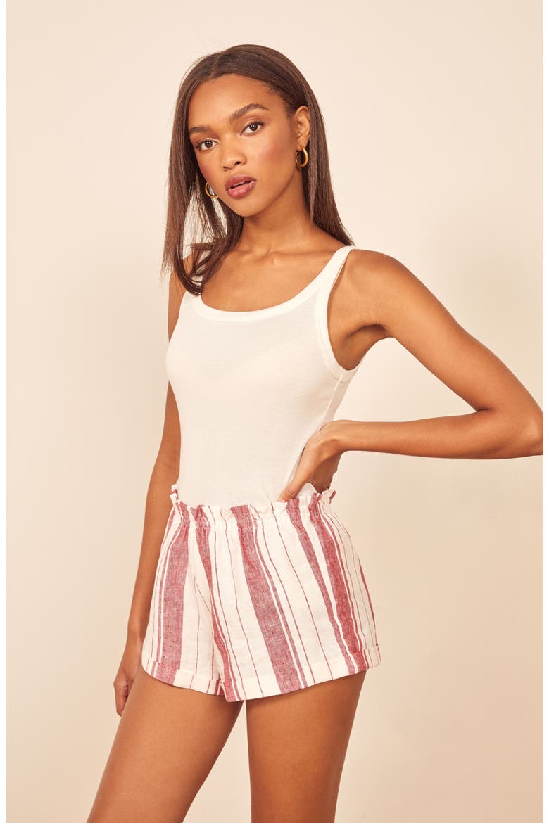 Sawyer Linen Shorts, Alternate, color, SAVANNAH STRIPE