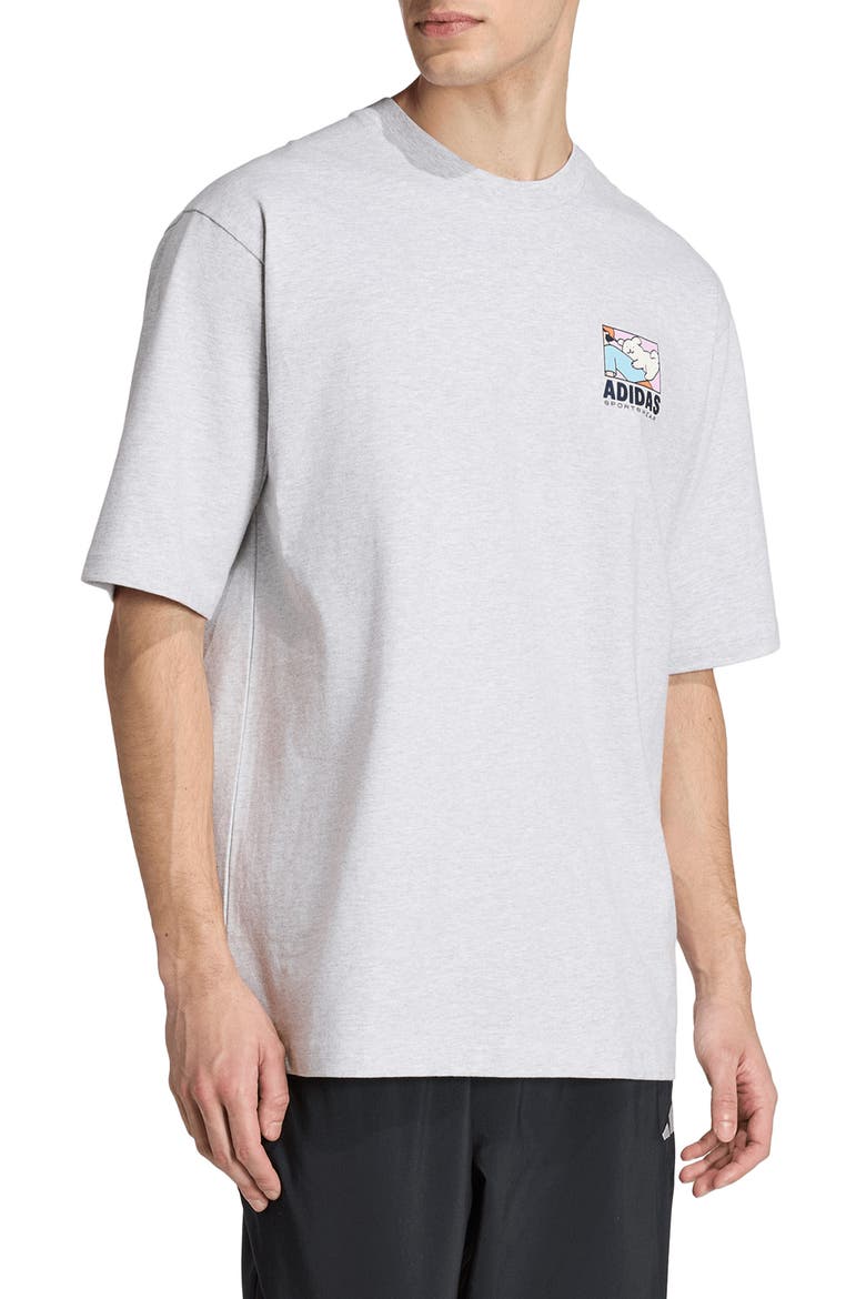Pop Art Graphic Bike Tee, Main, color, LIGHT GREY HEATHER
