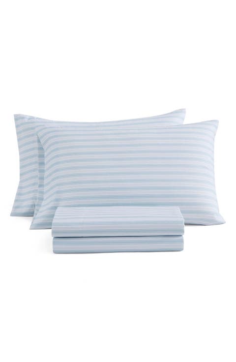 Blooming Stripe Microfiber Sheet Set