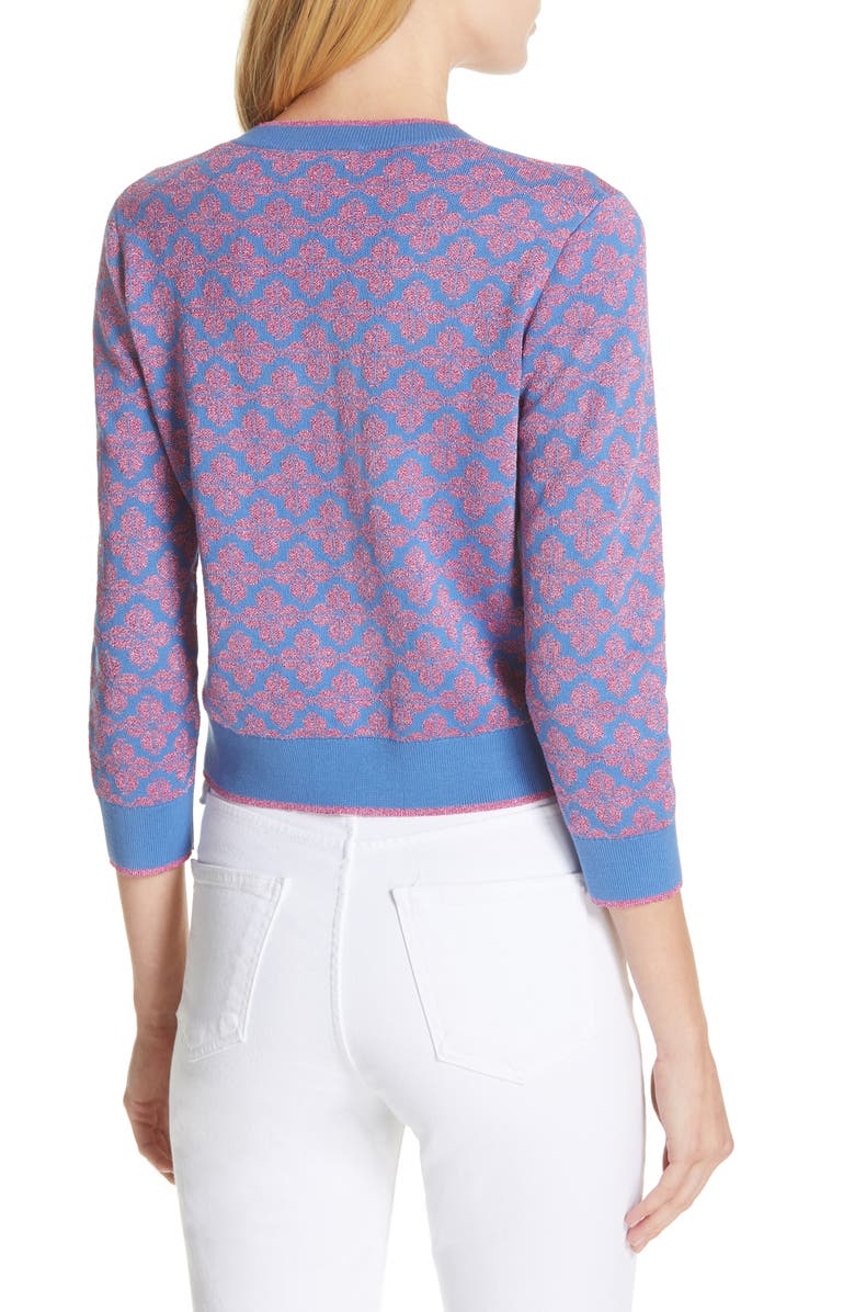 Kate Spade New York spade floral cardigan, Alternate, color, 