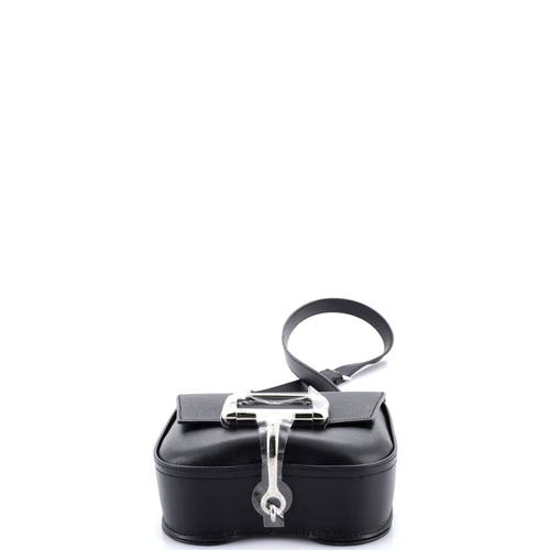 Pre-owned Hermes Hermes Della Cavalleria Shoulder Bag Epsom Mini In Black